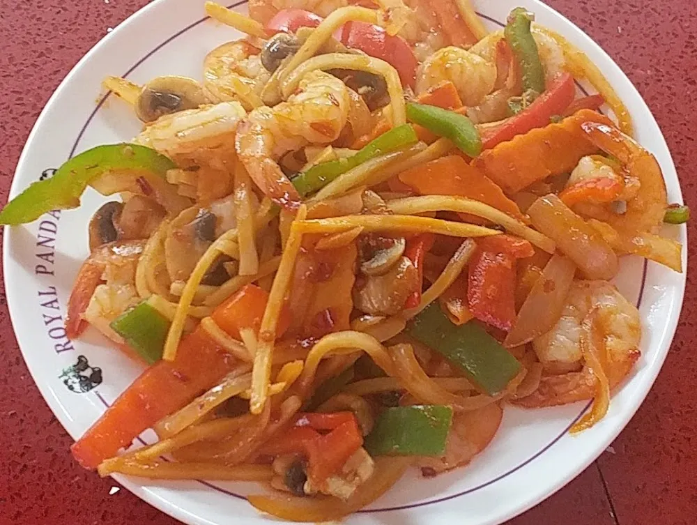 Wok de Crevettes Légumes Sauce Thaï Basilic